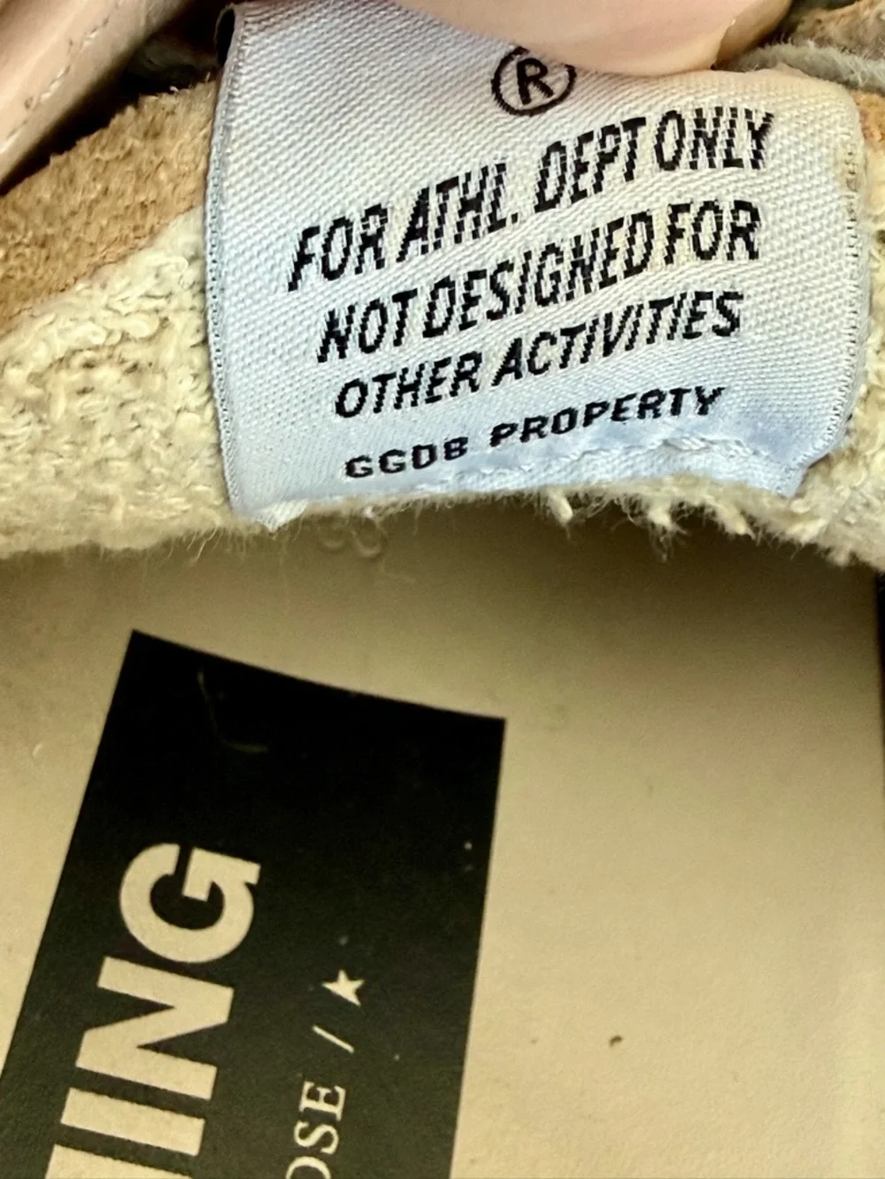 Golden Goose Running Sneakers Sz 39 Gold Cream Glitter Star Italy - Picture 10 of 11